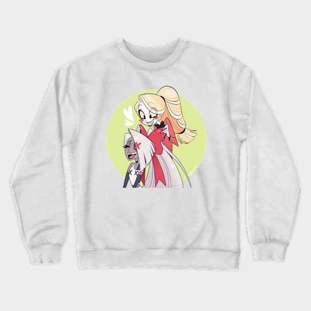 hazbin hotel Vaggie/Charlie Crewneck Sweatshirt by quere